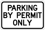 ar-101 parking by permit only signs